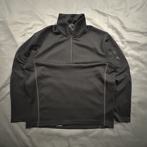 Salomon Motomesh Sweatshirt 1/4 Zip Mens L Pullover Waffle Knit Outdoor Hiking